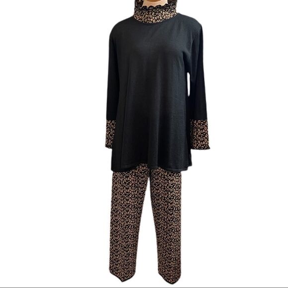 RONI BIS Leopard 3 Pc Outfit Pant Set Size M-L - Picture 3 of 14